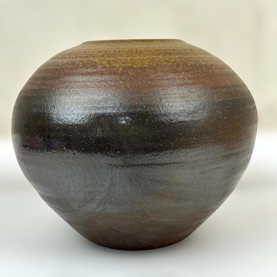 備前焼　末石高仙　代表作『春宵』　大壺　共箱入り