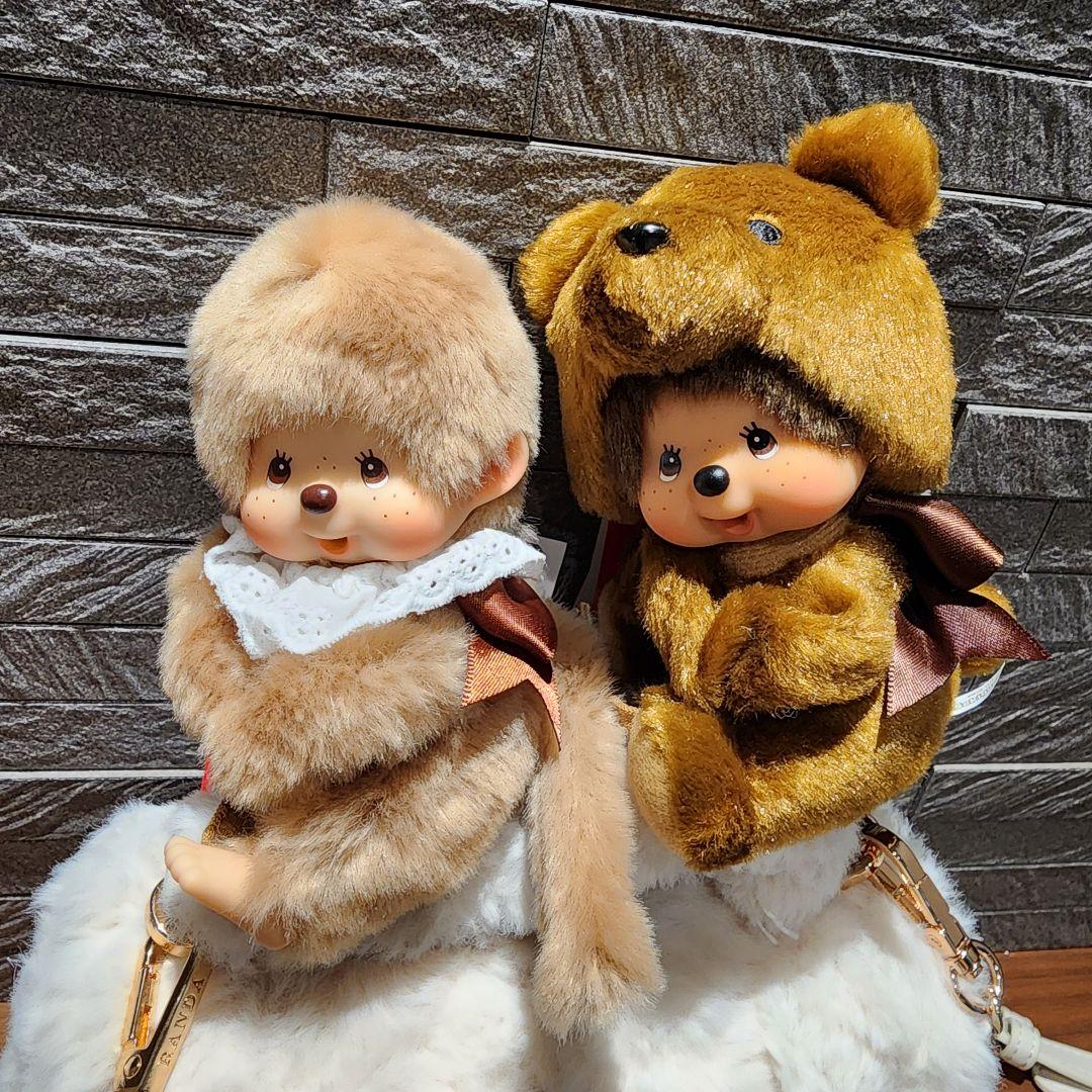 モンチッチバッグチャームキーチェーングローブホルダースウィートブラウン2点セット