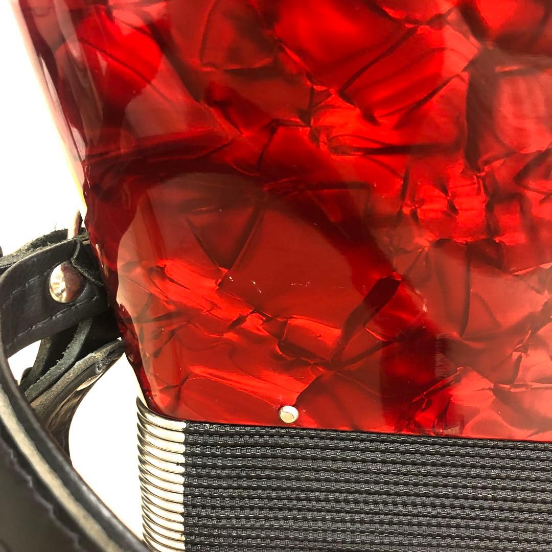 【レア】YAMAHA ヤマハ アコーディオン レッド 34鍵 80ボタン 赤