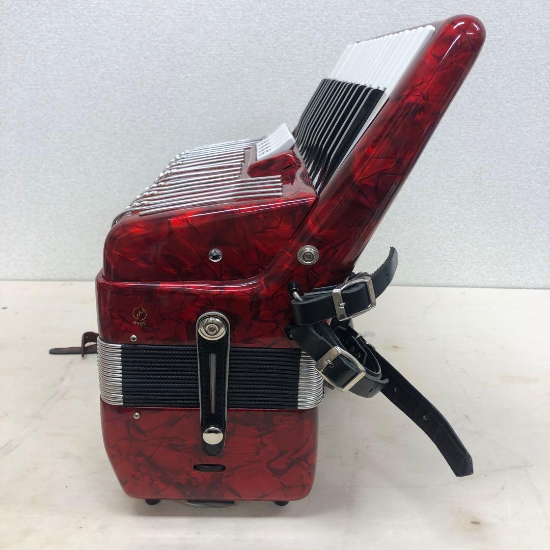 【レア】YAMAHA ヤマハ アコーディオン レッド 34鍵 80ボタン 赤