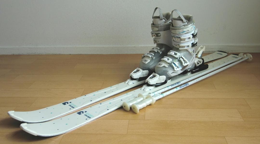 ■■送料無料■サロモン■女性用スキーセット■板151靴24-24.5■メンテ付■