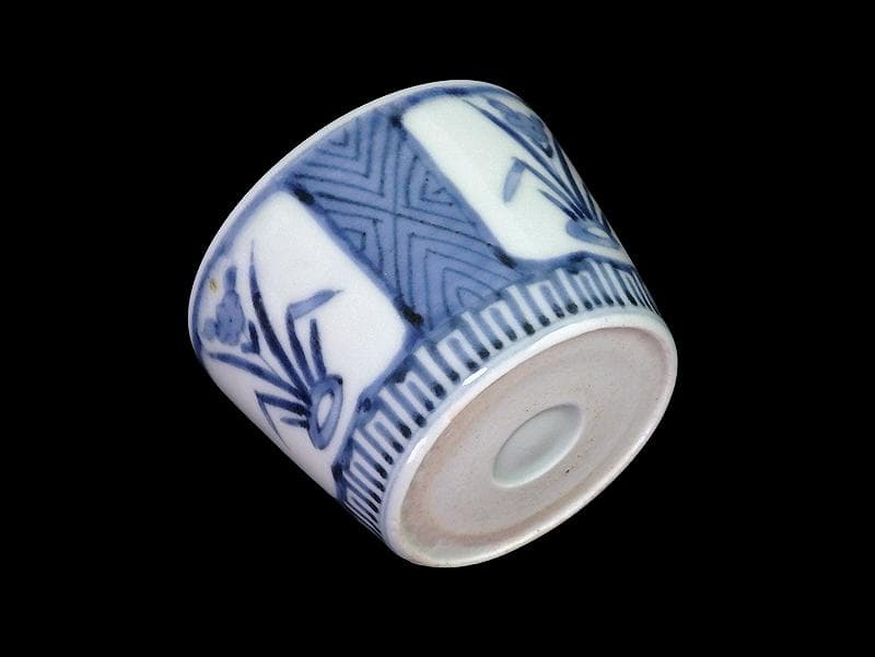 古伊万里　染付　水仙の図　蕎麦猪口　A115AS-fbtm