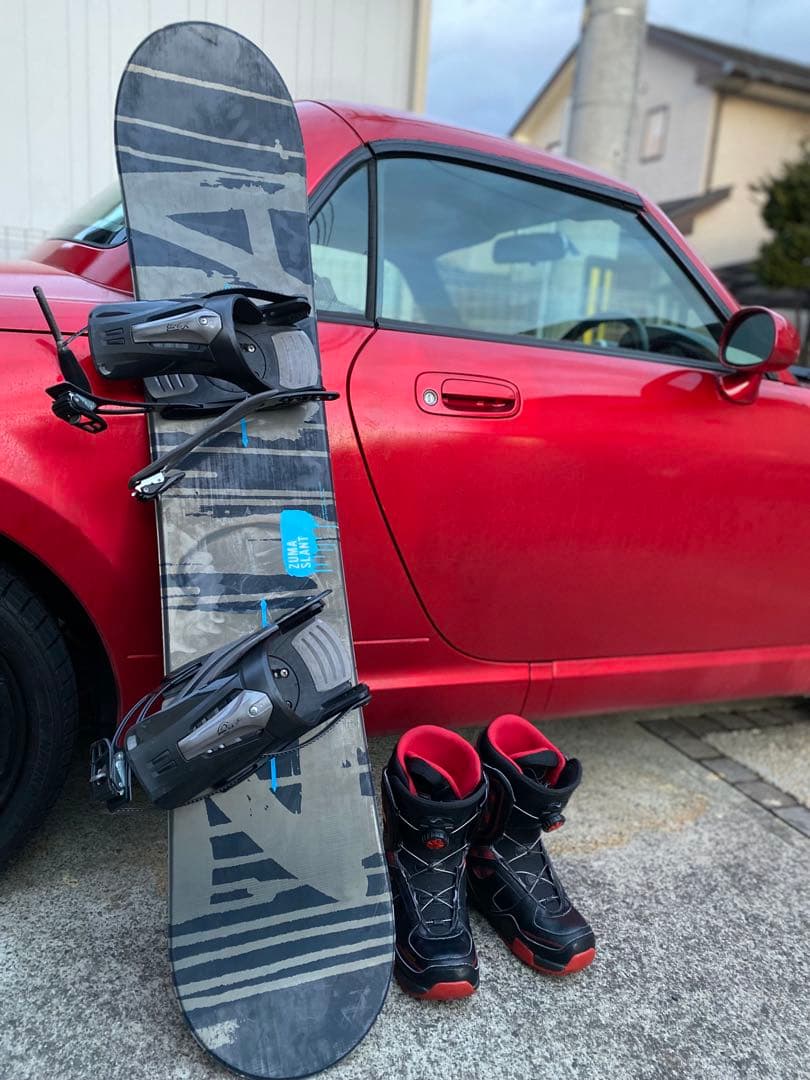 三笠☆ZUMA SLANTスノーボード キスマークダイヤルブーツ3点セット