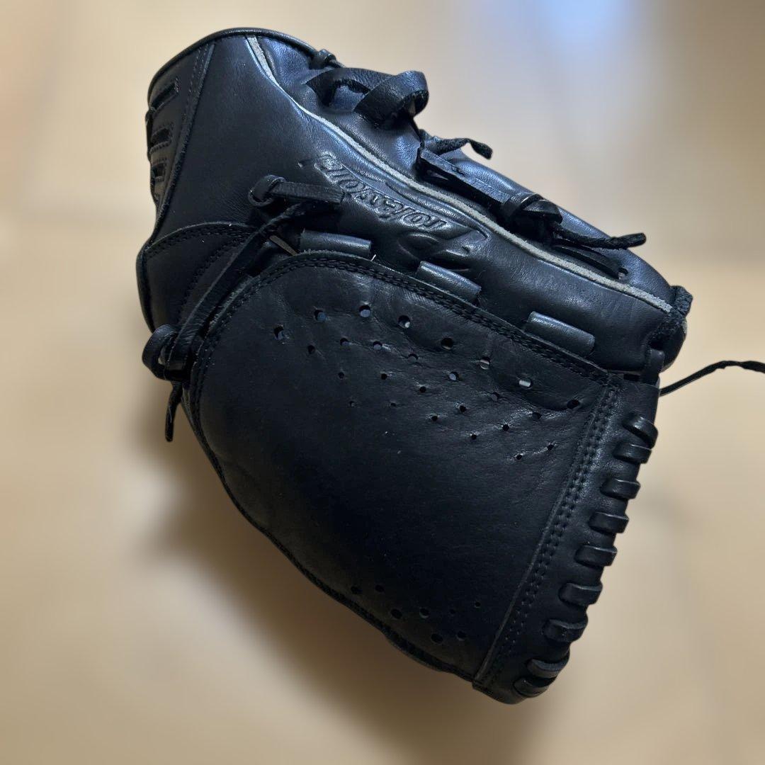 Mizuno 黒 軟式グローブ レザー製　左用