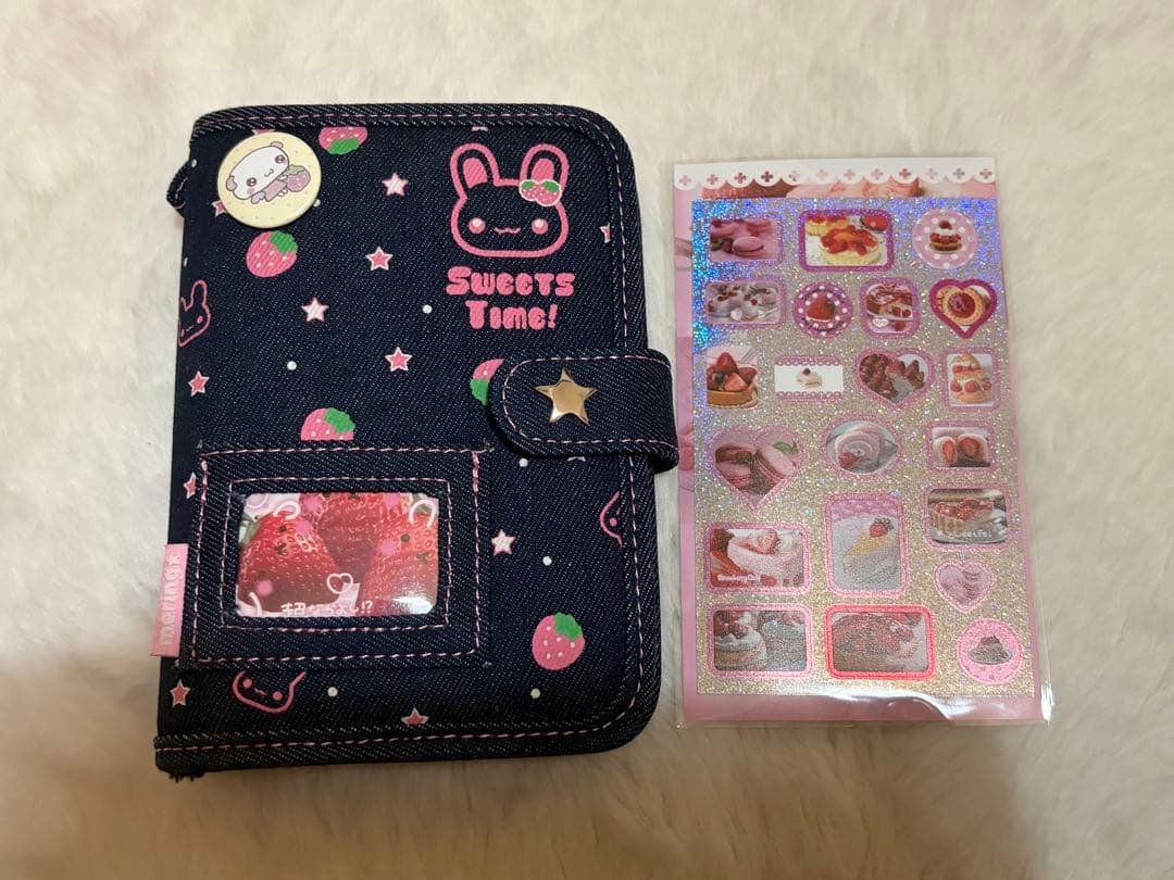 メリングMERING シールバインダー いちご シール帳 シール、缶バッジセット