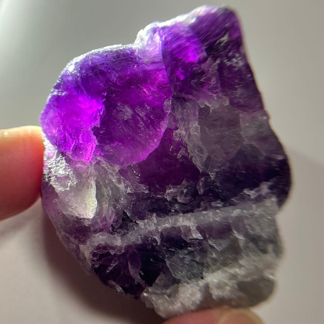 バイカラー シュガー 虹 フローライト 310.35ct 原石 ゾーニング 鉱物