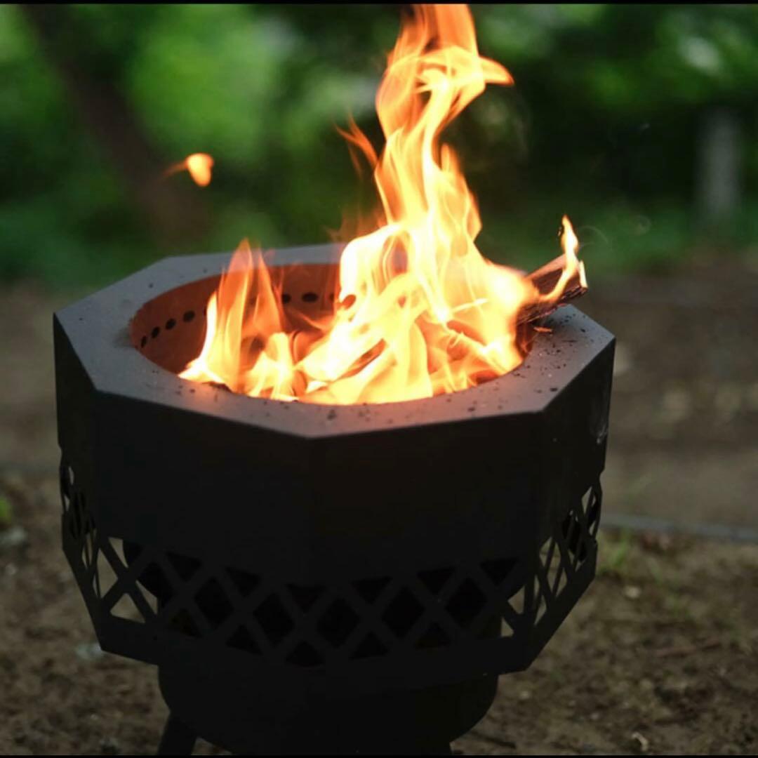 outstand 焚き火台 二次燃焼 BBQ オクタゴンブラック