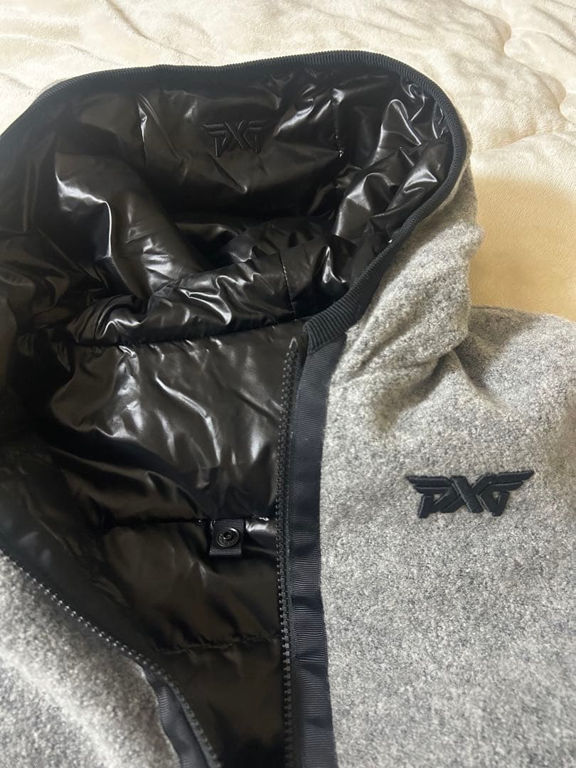 新品未使用品！PXG フード付き　リバーシブルダウンベスト