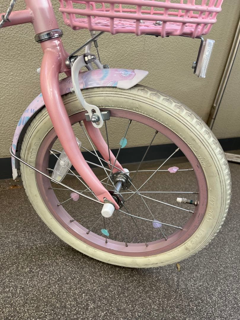 幼児用自転車 パープル・ピンク 16インチ　メゾピアノ　引取り限定