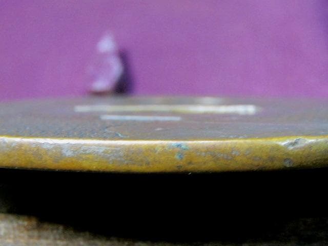 01★武具　刀装具　刀　脇差　銅鍔　肥後 甚吾　鷹の図　箱付★