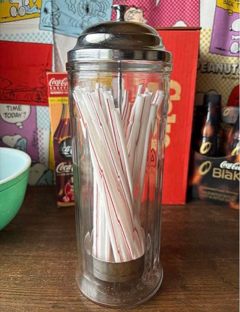 アメリカン雑貨 コカ・コーラ ストローディスペンサー1992年 箱付