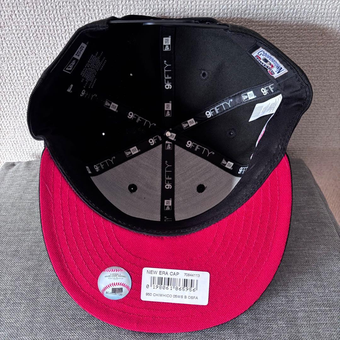 【海外限定】ニューエラ シカゴホワイトソックス 9FIFTY ブラック&レッド