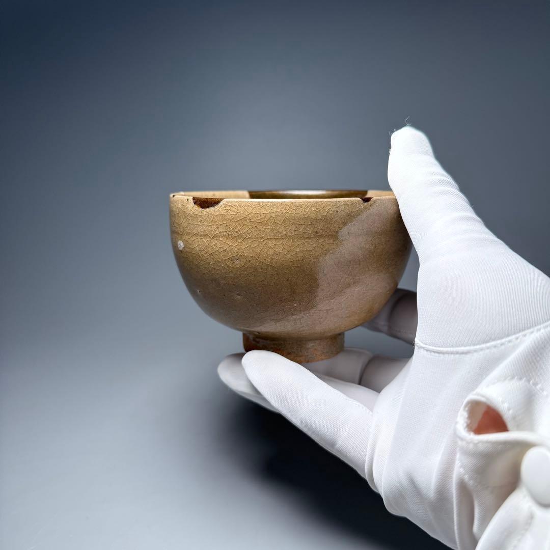 古唐津　無地唐津　奥高麗茶碗　古美術　蒐集家旧蔵　茶道具　飴釉　桃山〜江戸期