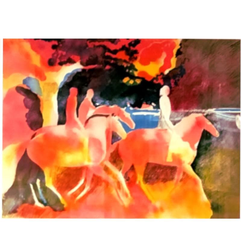 ☆ポール・ギヤマン☆「馬に乗る人」　リトグラフ　E.A　大判　美品！