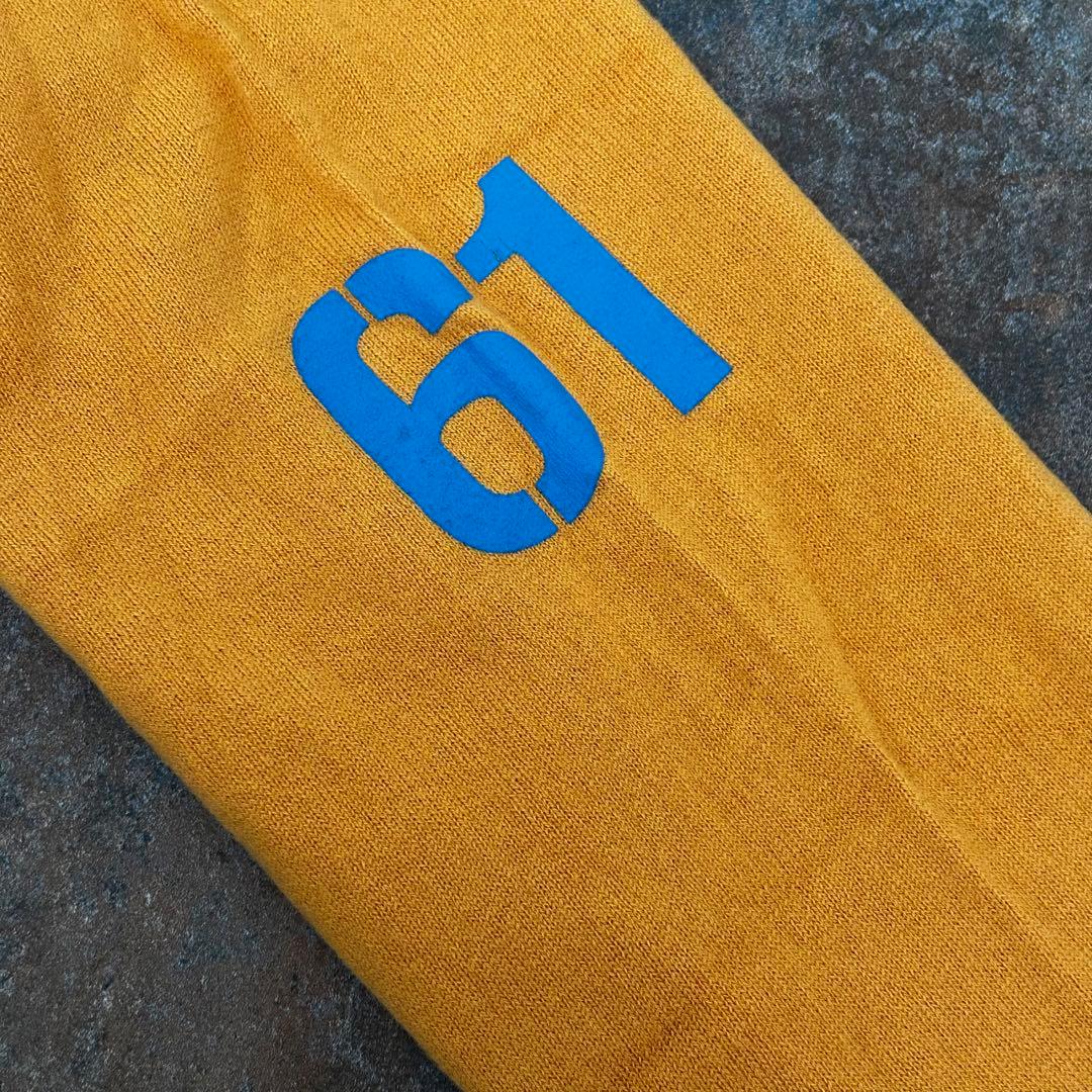 rough＆swell ラグラン クルーネック ニット　オレンジ系　長袖　薄手