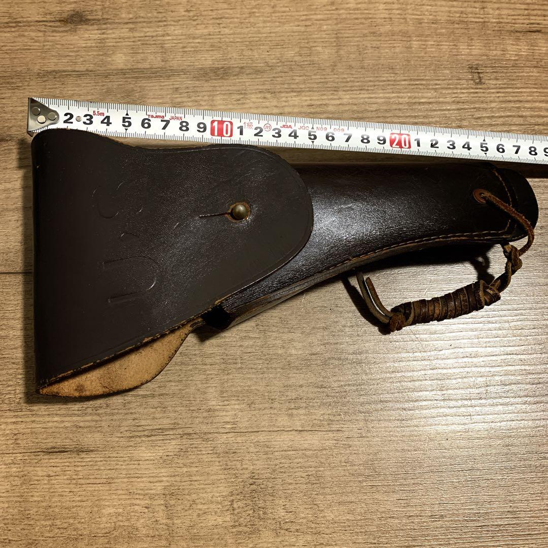 1980年代　国際産業　コクサイ　米軍 US刻印　本革　レザーホルスター　茶