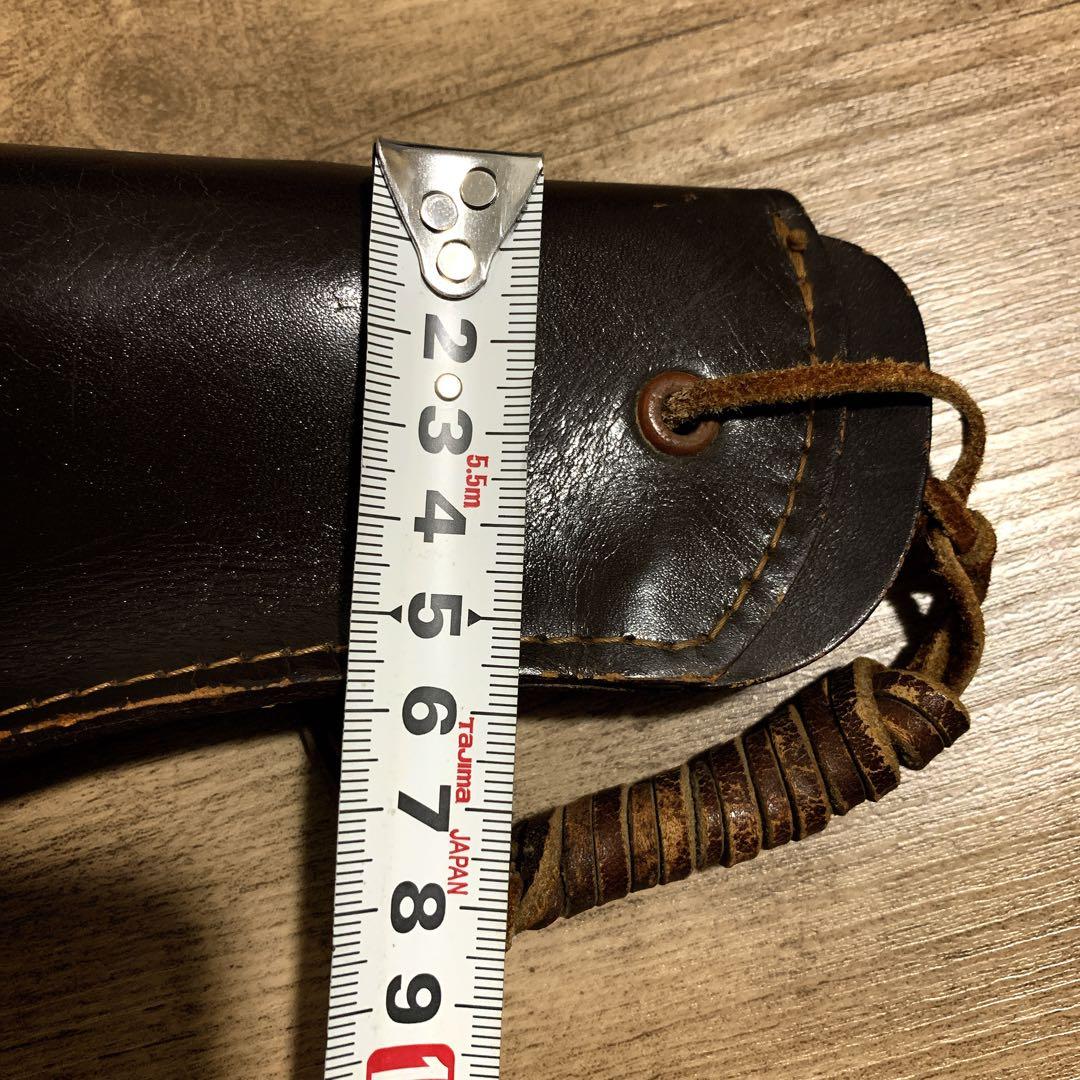 1980年代　国際産業　コクサイ　米軍 US刻印　本革　レザーホルスター　茶