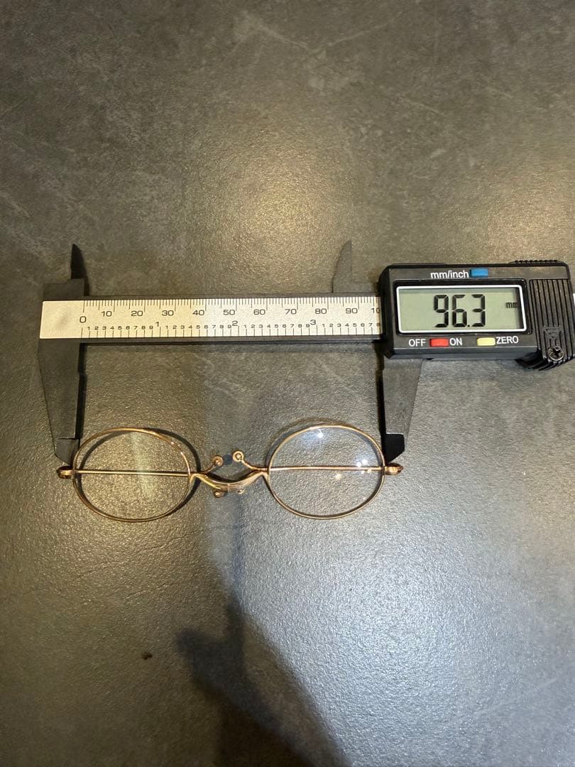 K14 ヴィンテージ 丸型 折畳眼鏡（ケース付）