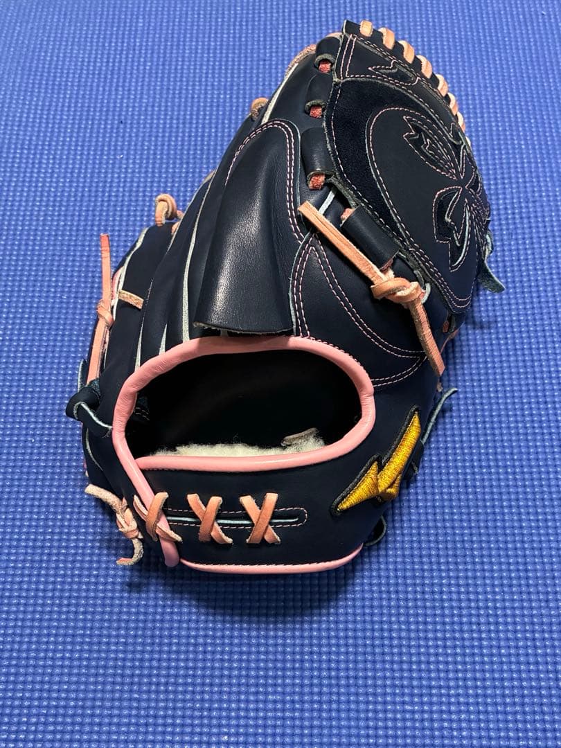 さ*く様 MizunoPro 軟式グローブ ネイビー/ピンク
