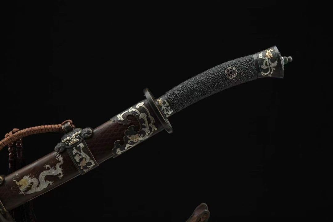 三色銅青龍宝刀（三色銅黄銅鞘金）古兵器 武具　刀装具　日本刀　模造刀   居合刀