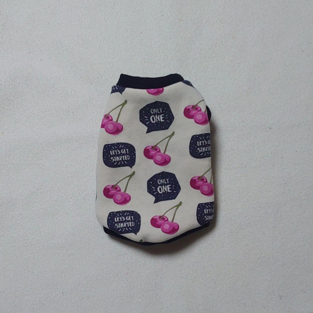犬服 SS わんこの普段着　ピンクのさくらんぼ