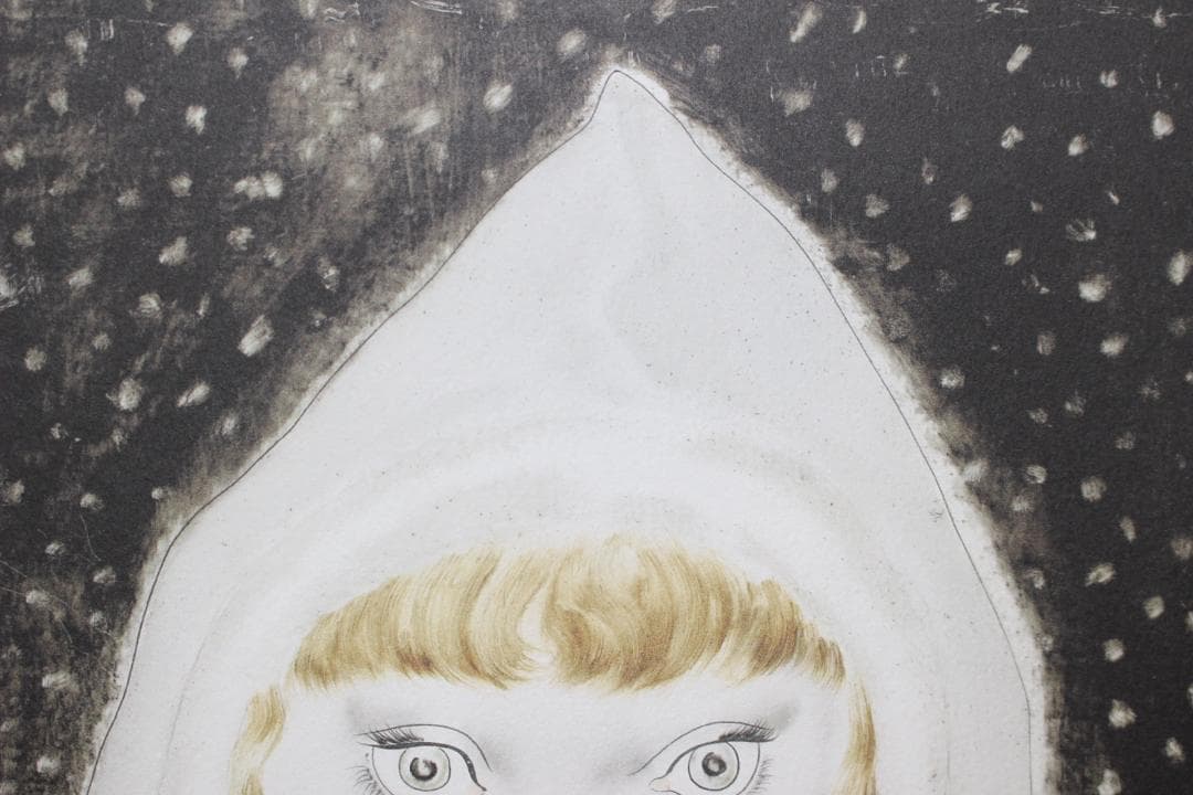 藤田嗣治 エスタンプリトグラフ「雪ん子」 9/75