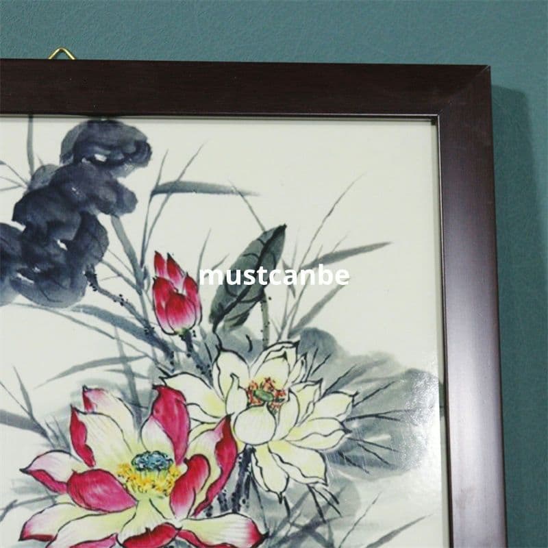 水墨画家と万事興 陶板画 リビング 玄関 茶室 書斎 装飾品 工芸品 置物