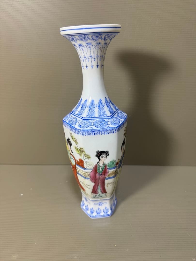 2234  中国美術　景徳鎮　薄胎　花瓶