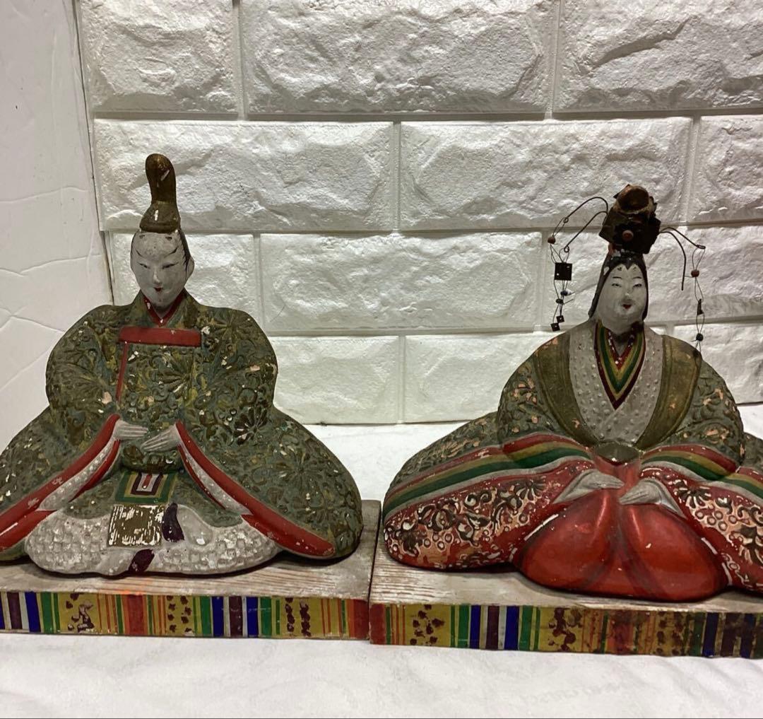 希少 土人形 雛人形 ひな人形 骨董 江戸時代? 大きさ 高さ23ｃｍ