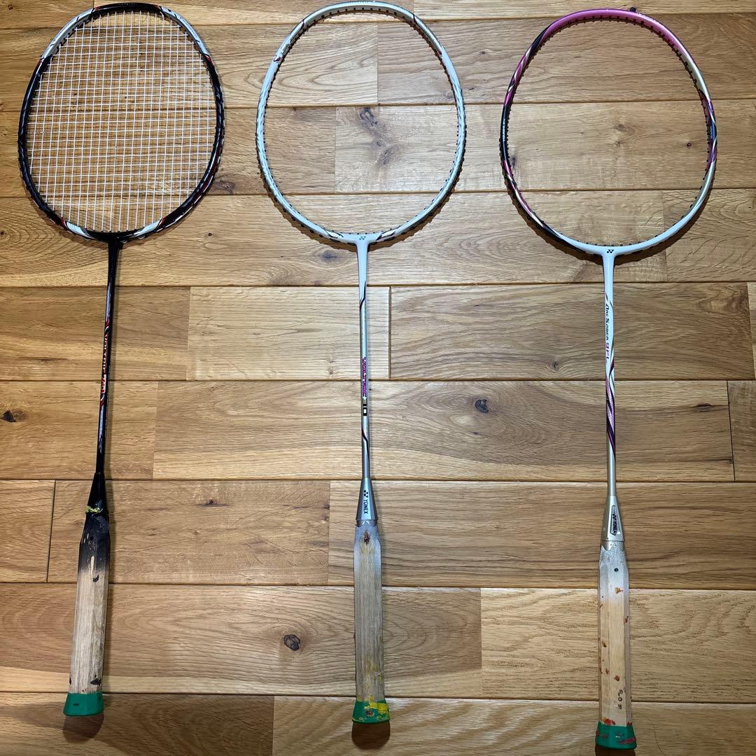 YONEX バドミントンラケット 3本セット
