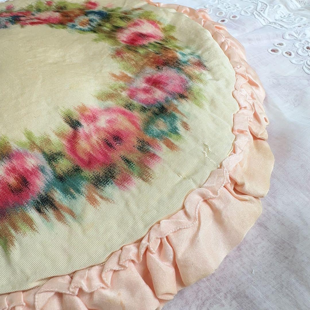 セール　フランスアンティーク　ぼかし織　ランジェリーケース　ハンキーケース