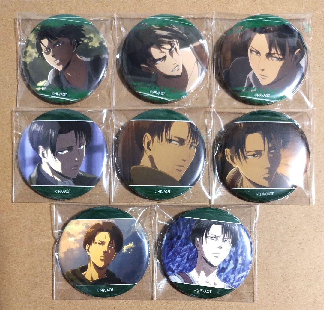 進撃の巨人 THEキャラ 缶バッジ リヴァイ 8点セット