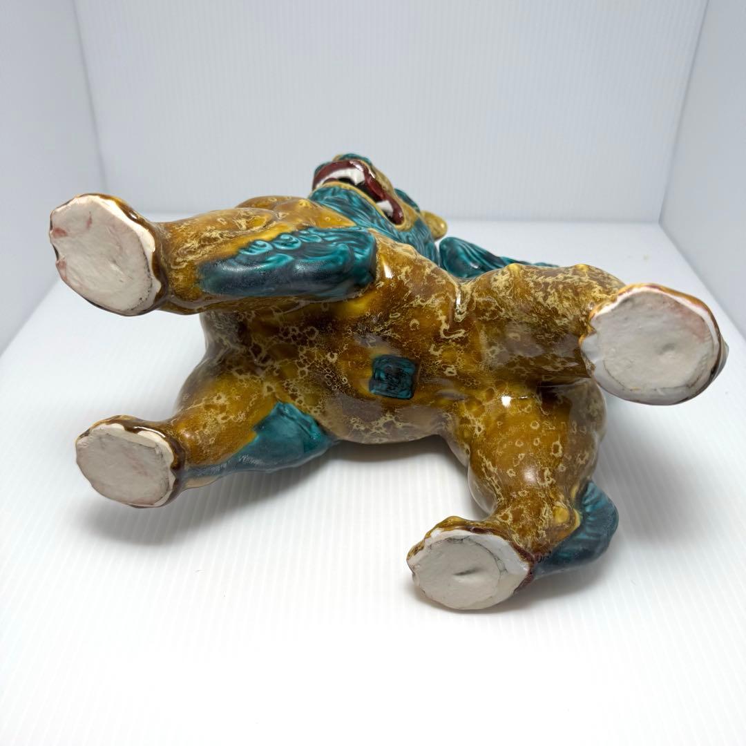 九谷焼 二代浅蔵五十吉作 獅子 置物 共箱 説明書 伝統工芸 魔除け 厄除け