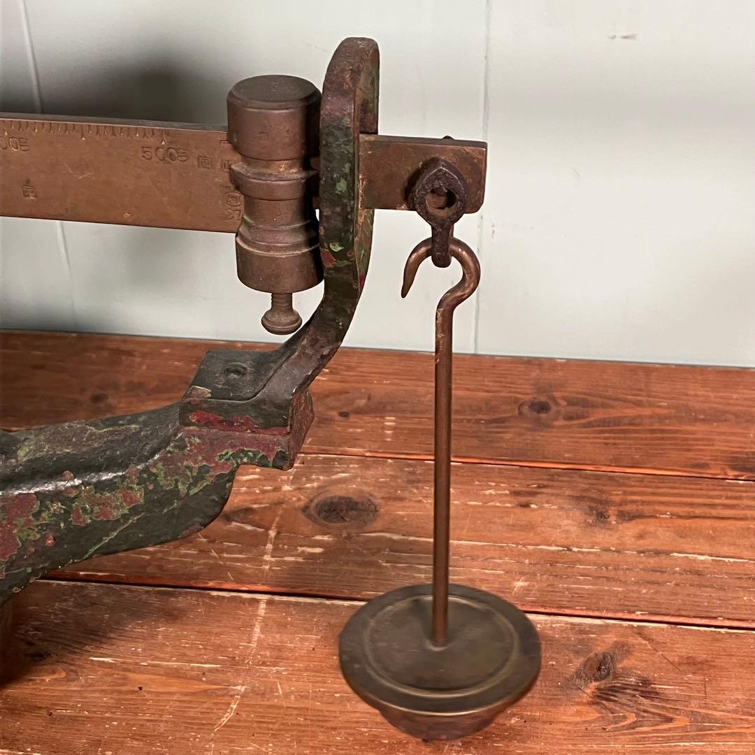 【超希少品✨】アンティーク　昭和レトロ不等比皿手動はかり　不等比皿秤 古い金属製