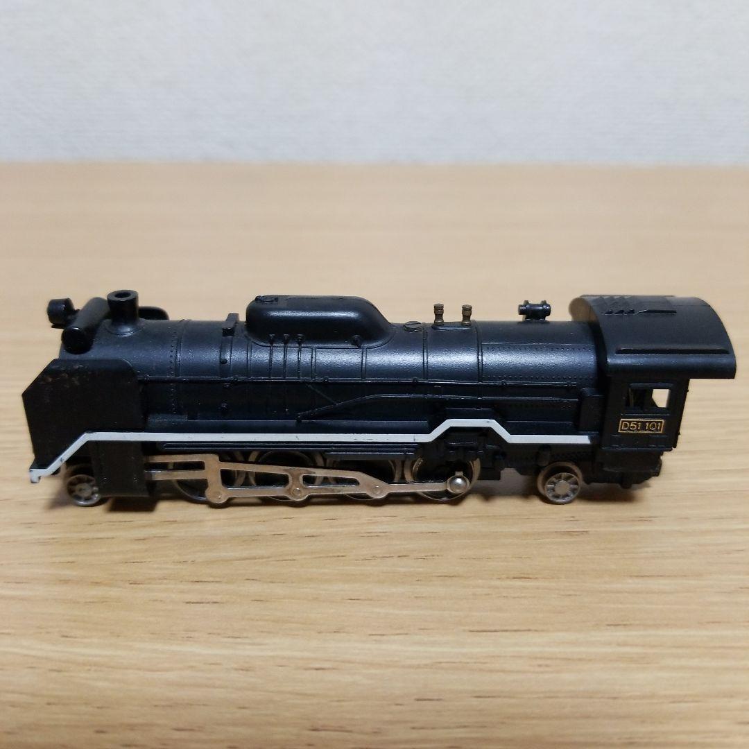 蒸気機関車模型　D51 101 機関車　鉄道模型　線路付き　レトロ