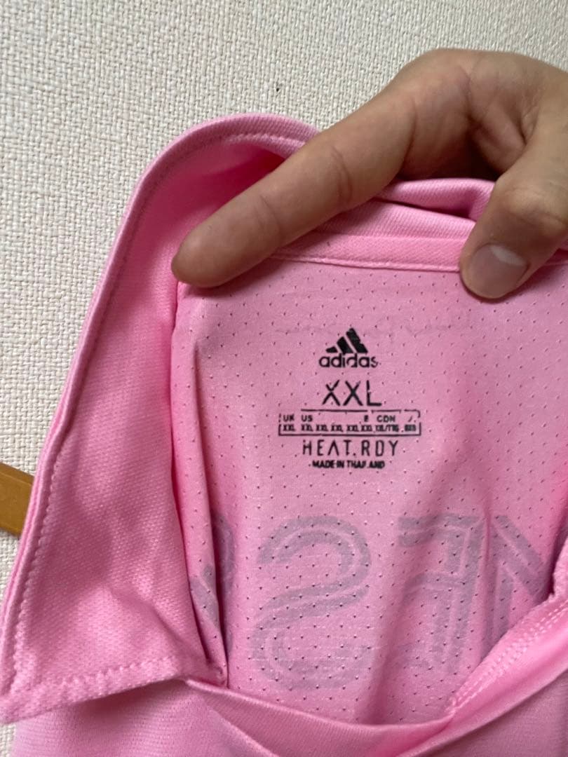 【超希少】adidas マイアミリーグ決勝メッシ ピンク ジャージ XXL