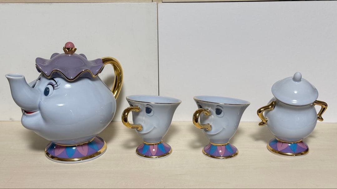 美女と野獣 ティーセット 陶器製