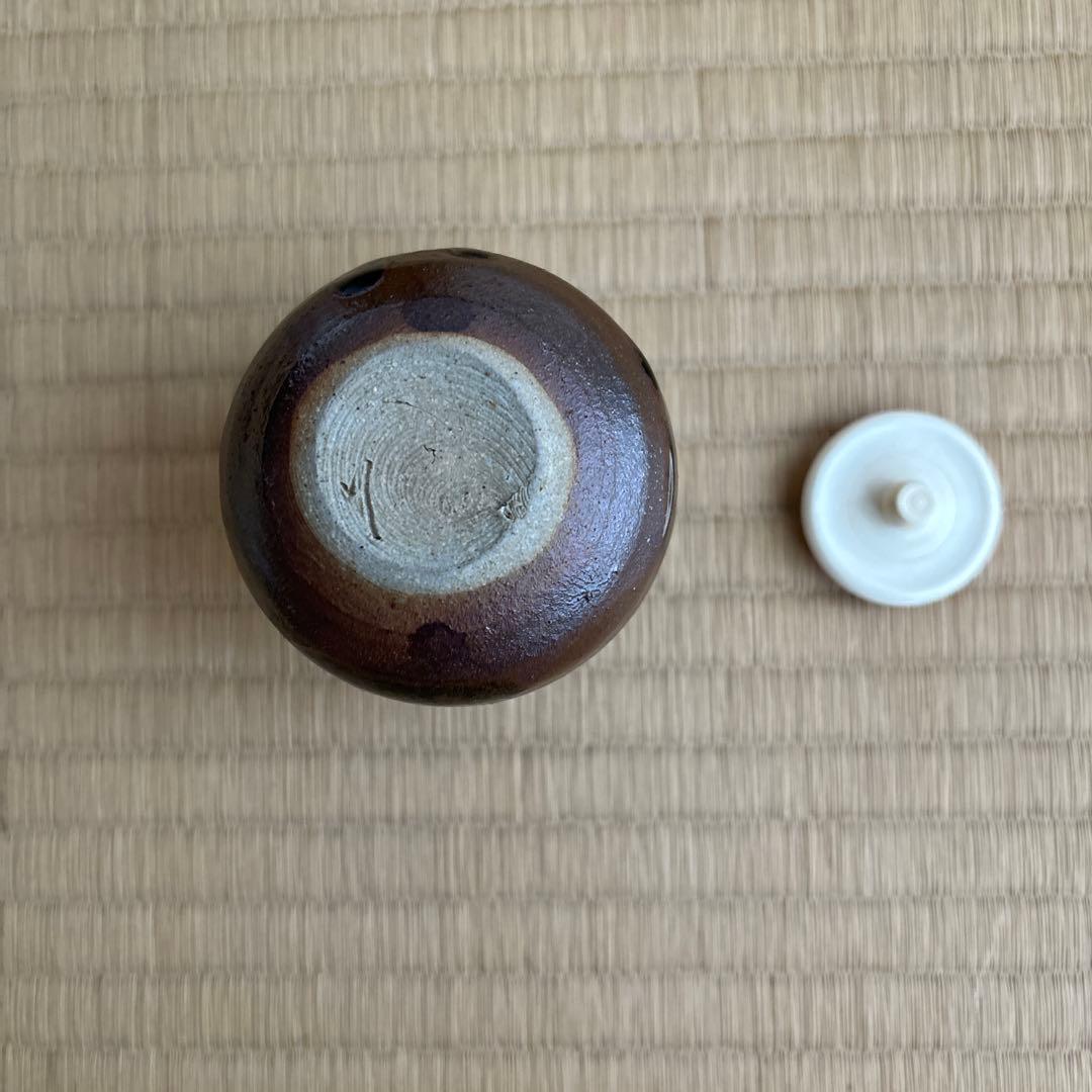 茶道具　茶入　唐津　丸壺　江口宗山