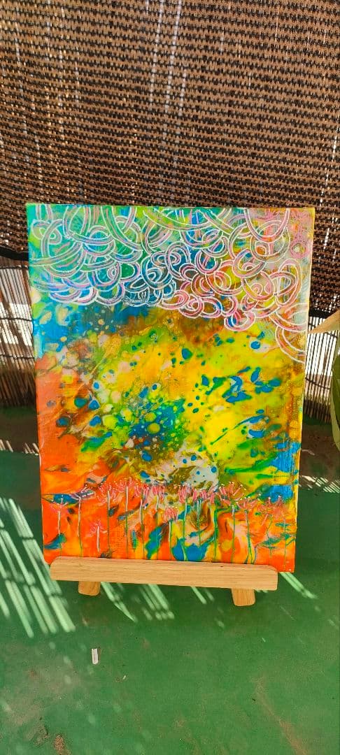 isakuChristian#1フロイドアート抽象アクリル画