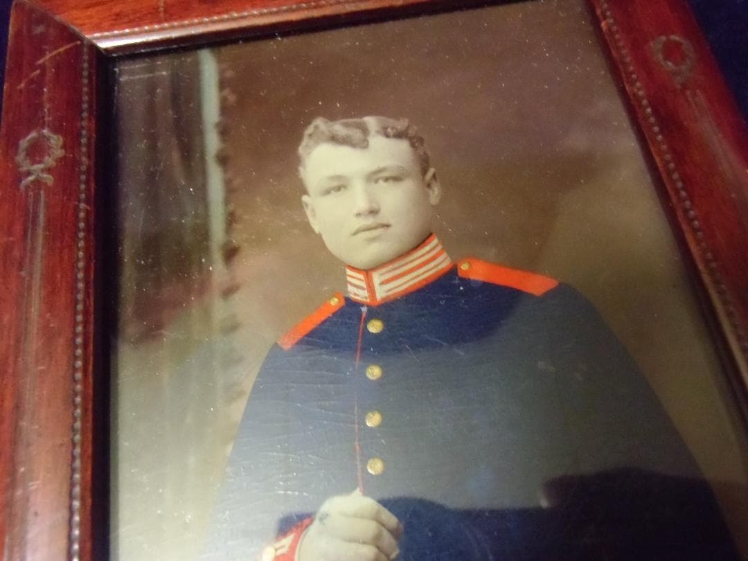 Ｗ帝政ドイツ軍/プロイセン王国＊ブルードレス将兵写真額（実物）