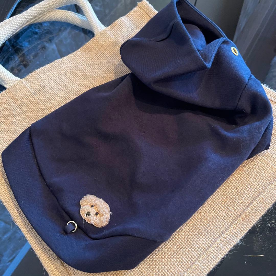 みみさま【DENIM ROSE】小型犬用プードルワッペンパーカー＋お揃いパーカー