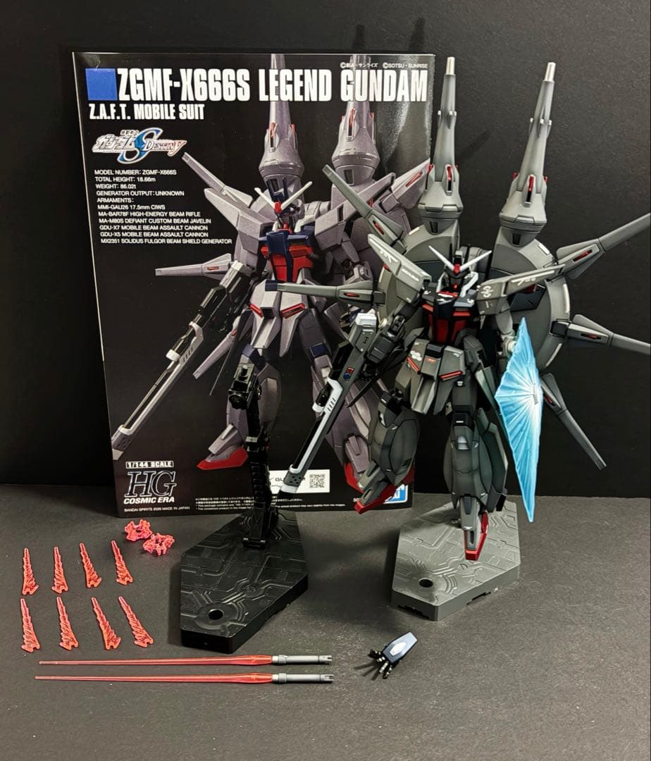 HG レジェンドガンダム　全塗装完成品　台座付属