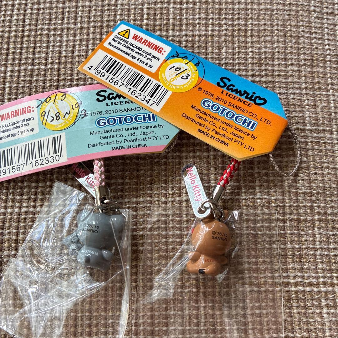 ハローキティ レア☆オーストラリア コアラとカンガルーストラップ