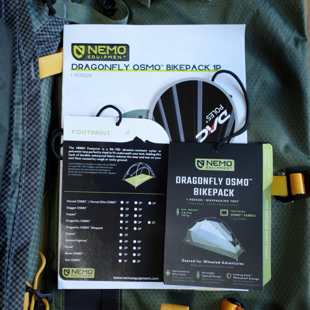 NEMO ドラゴンフライ オズモ バイクパック 1P フットプリント付き