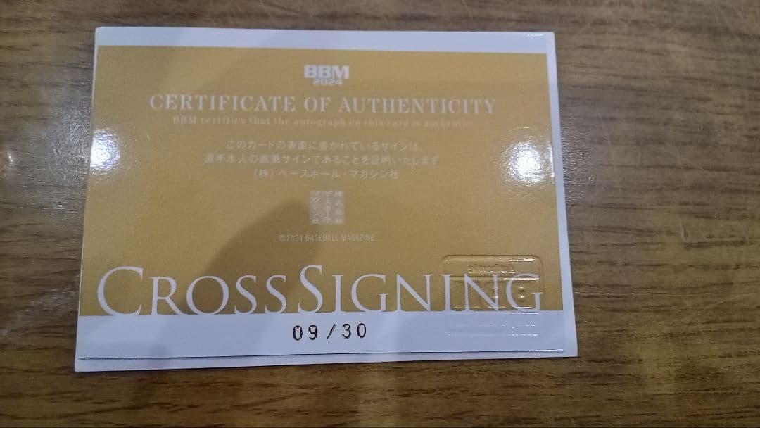 プロ野球カード　BBM2024