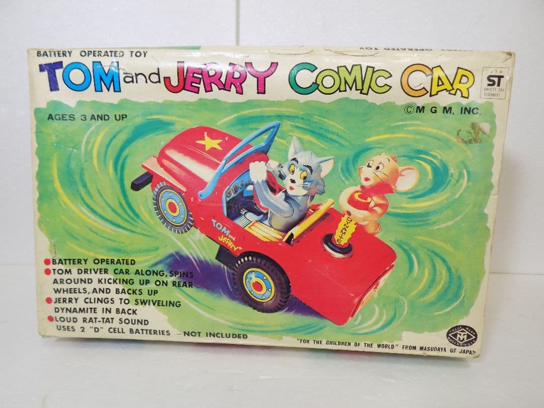 ブリキモダントーイ電動【TOM and JERRY COMIC CAR】動作品