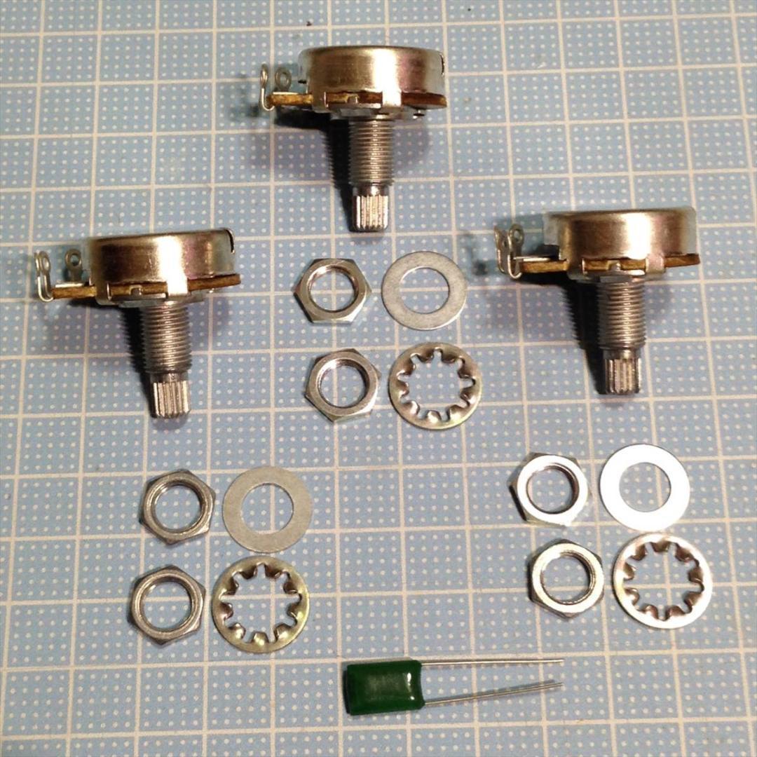 A250KΩ 39個 ポット コンデンサー 予備 ナット付 24mm 250k