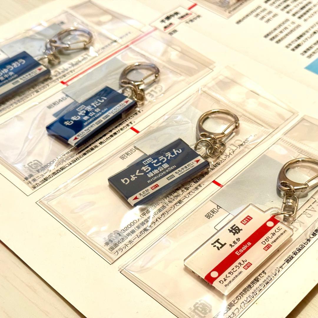 【超レア】北大阪急行 駅名キーホルダー フルセット 台紙つき