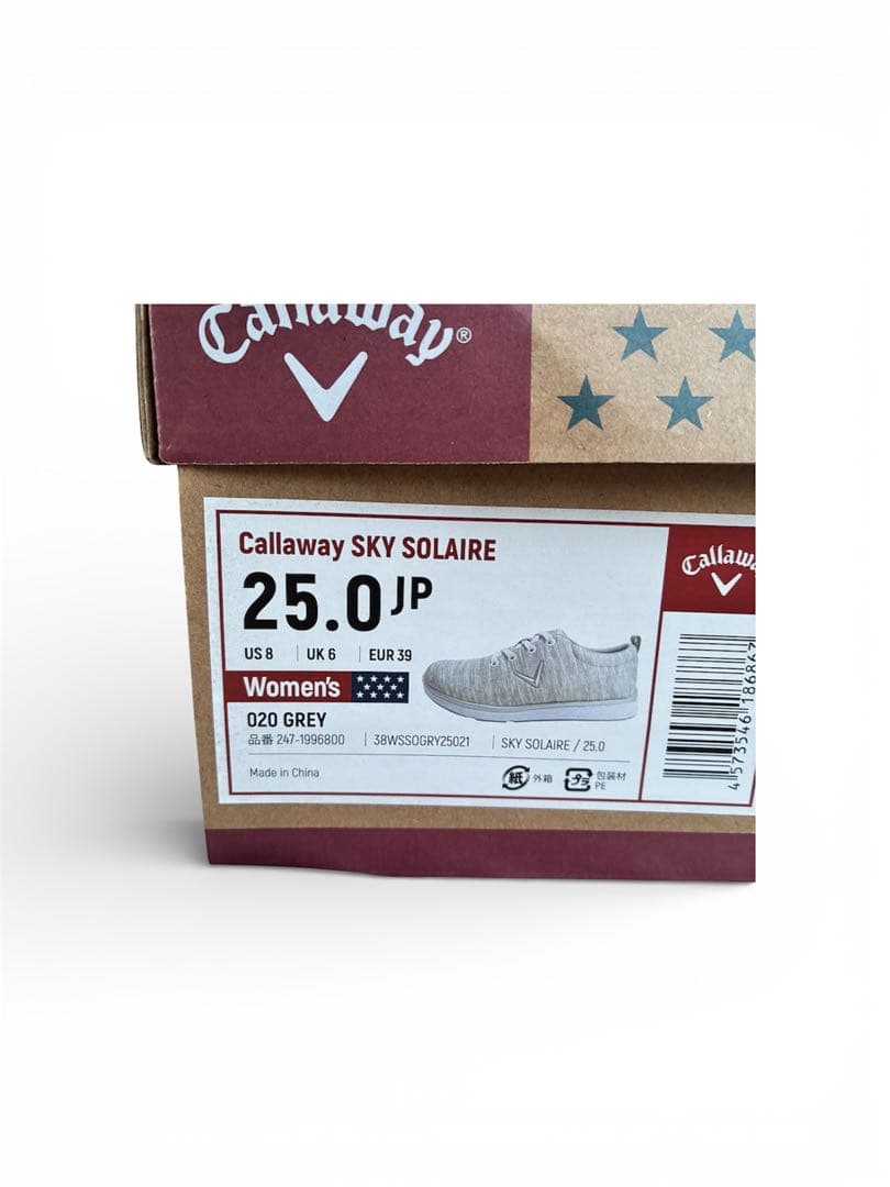 【美品】キャロウェイ レディースゴルフシューズ 軽量（スパイクレス） 25㎝