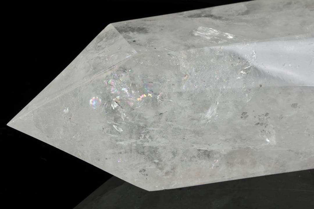 超特大95㎝ 虹入水晶ポイント 天然水晶 原石 天然石 六角水晶 パワーストーン